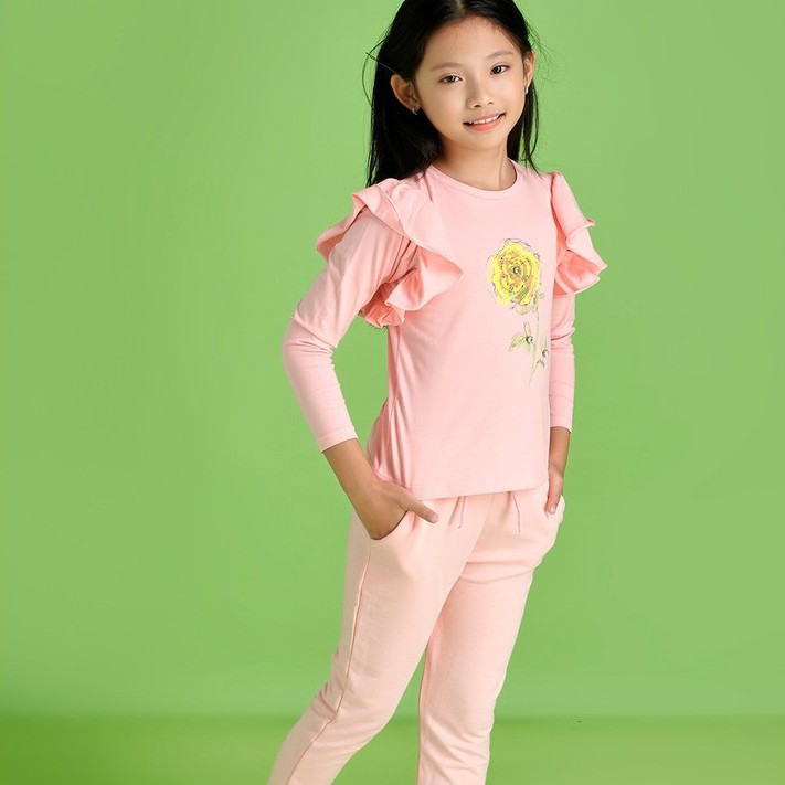 Quần thun lơ vê hồng bé gái QDG015 - JADINY