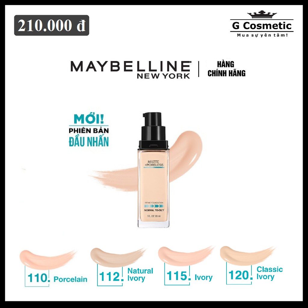 KEM NỀN CHO DA DẦU, MÀU TỰ NHIÊN TIỆP MÀU DA FIT ME