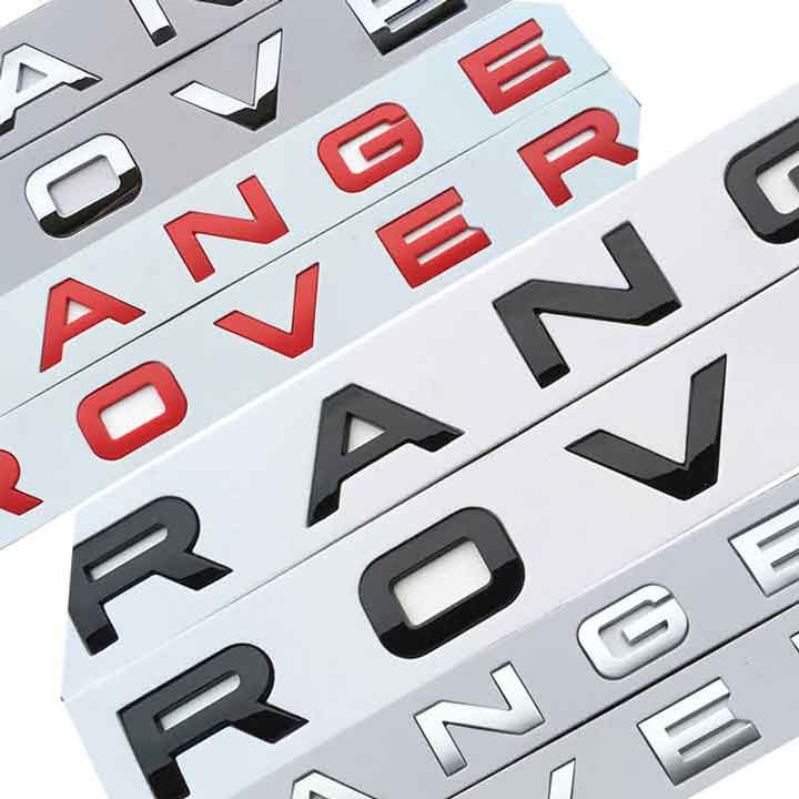 Logo chữ RANGEROVER 3D nổi dán trang trí xe ô tô