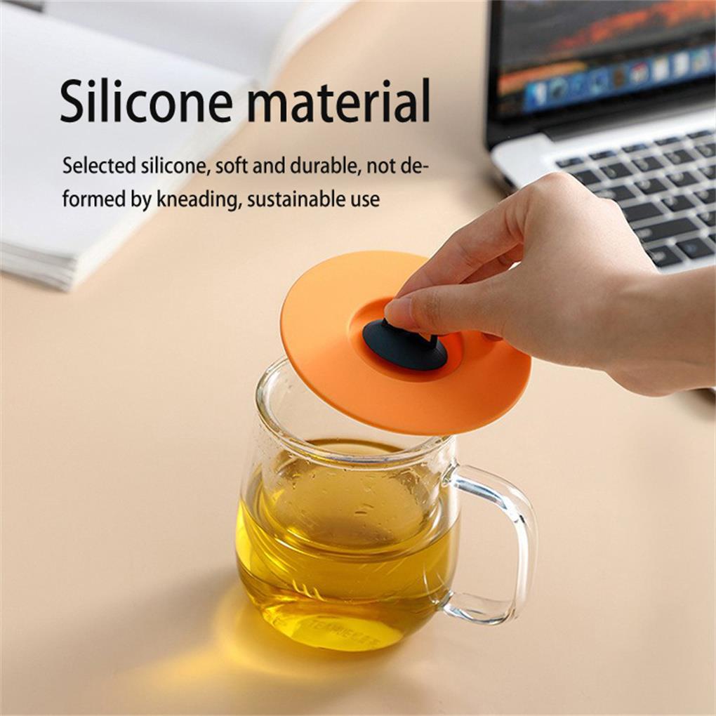 Nắp Đậy Cốc Uống Nước Có Giá Đỡ Muỗng Chống Tràn Tiện Dụng Cho Nhà Hàng