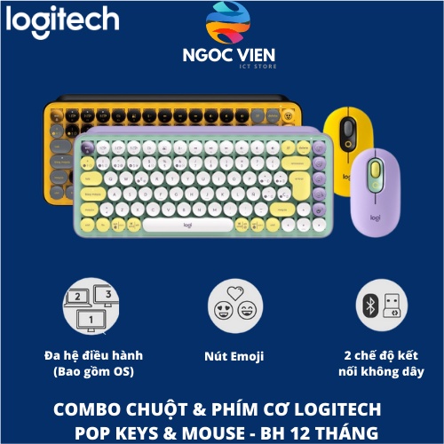 Combo Phím cơ & Chuột Logitech POP KEYS & MOUSE