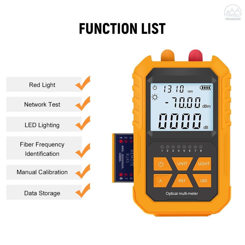Thiết bị đo nguồn điện quang kỹ thuật số 5km -70~+3dBm với 7 mức độ điều chỉnh