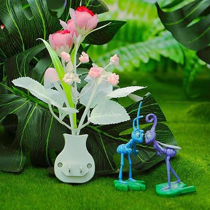 Đèn Ngủ Cảm Biến Hình Hoa Tulip Mini Mềm Mại Lãng Mạn Trang Trí Phòng Ngủ Cho Bé