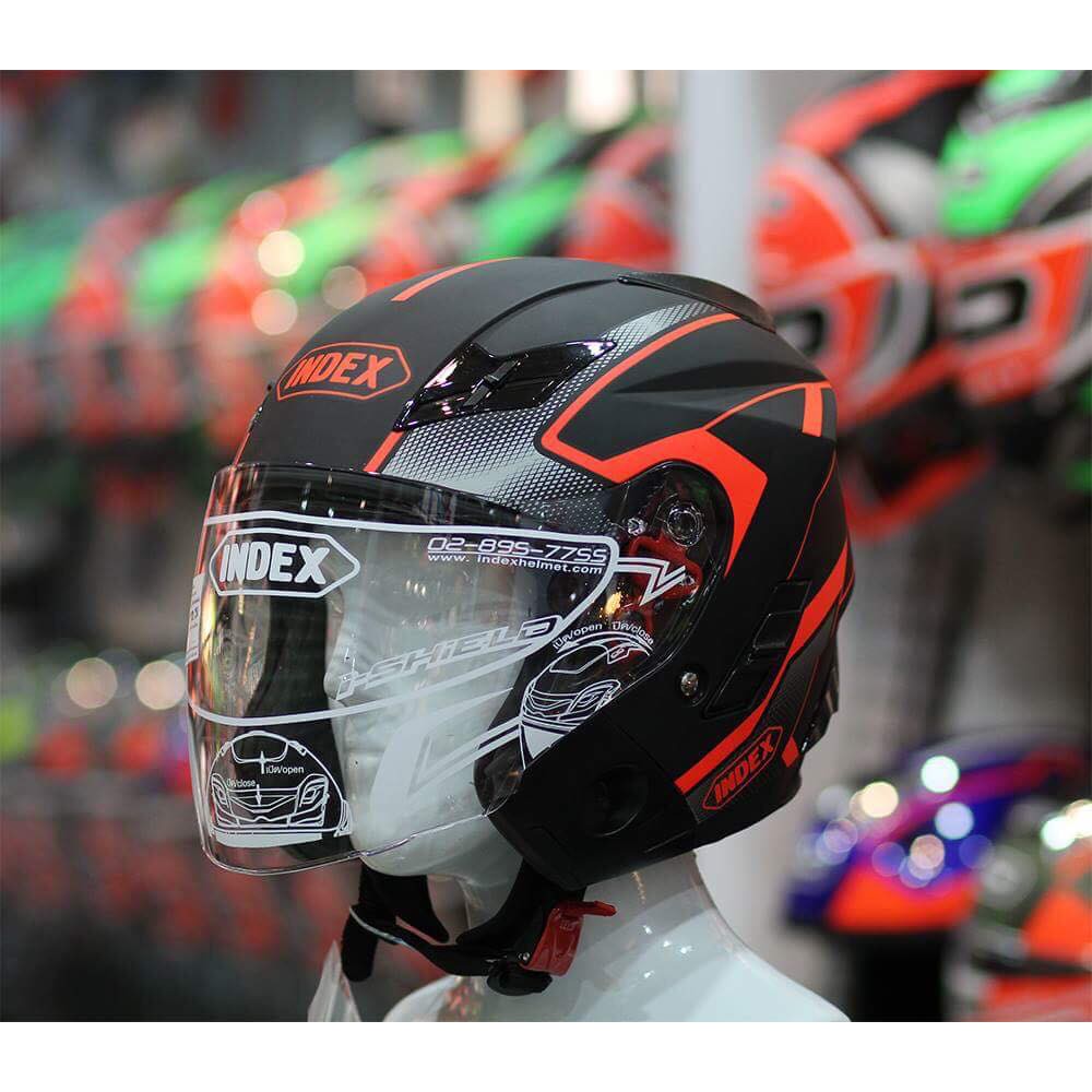 Mũ bảo hiểm 3/4 rút hàm ID Tesla - Đen nhám Size L