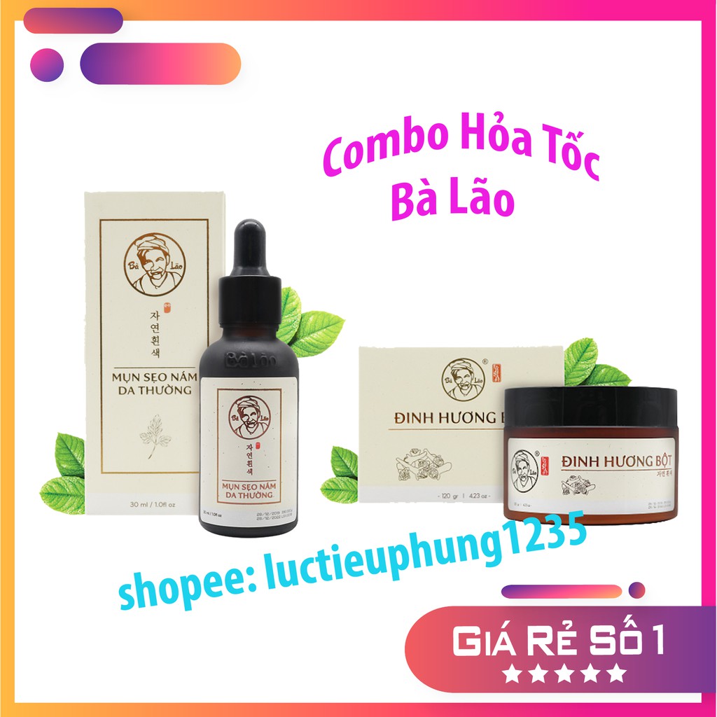 COMBO SERUM HOẢ TỐC  VÀ BỘT ĐINH HƯƠNG ĐÁNH BAY MỤN SẸO NÁM LÂU NĂM