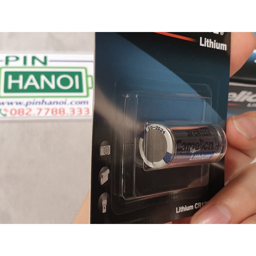 Vỉ 1 pin máy ảnh Camelion Lithium CR123A 3V