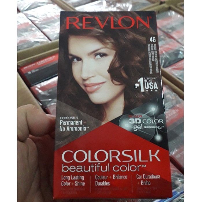 Thuốc nhuộm Revlon Color Silk Beautiful 3D Color số 46 nâu hạt dẻ