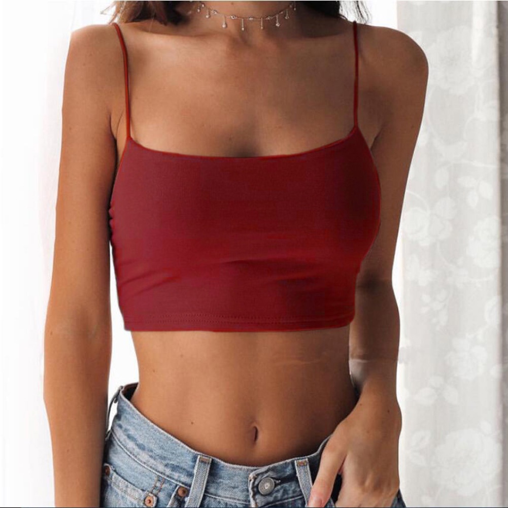 Áo Croptop Hai Dây Thời Trang Mùa Hè Cho Nữ