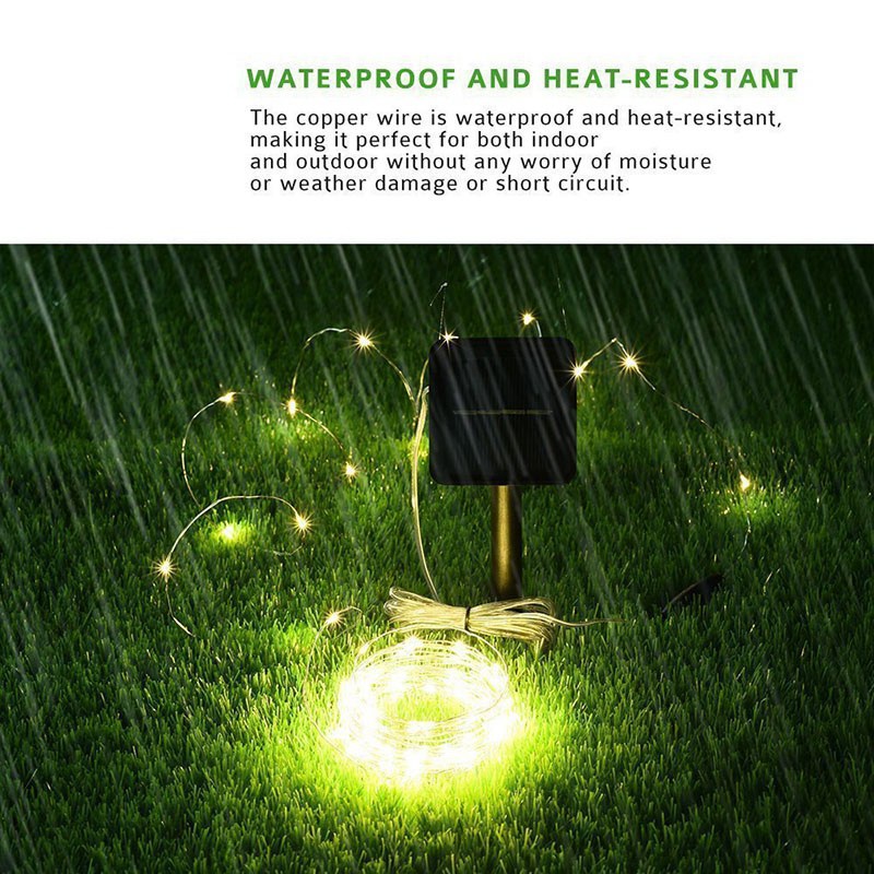 Dây Đèn Led Trang Trí Sân Vườn Sử Dụng Năng Lượng Mặt Trời