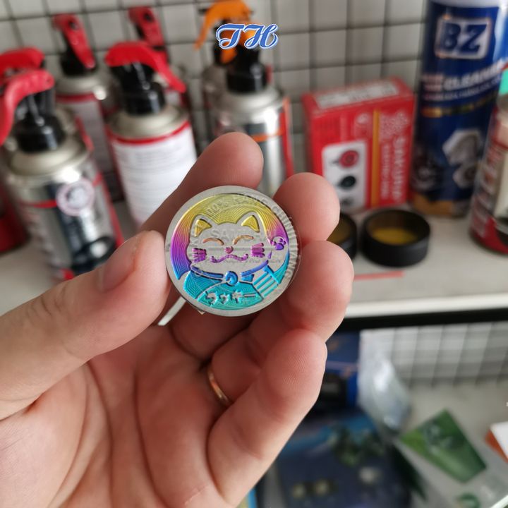 Tem titanium Logo Ya ma ha Đường Kính 6cm, 4cm 3cm Hình Tròn Có Sẵn Keo Dán