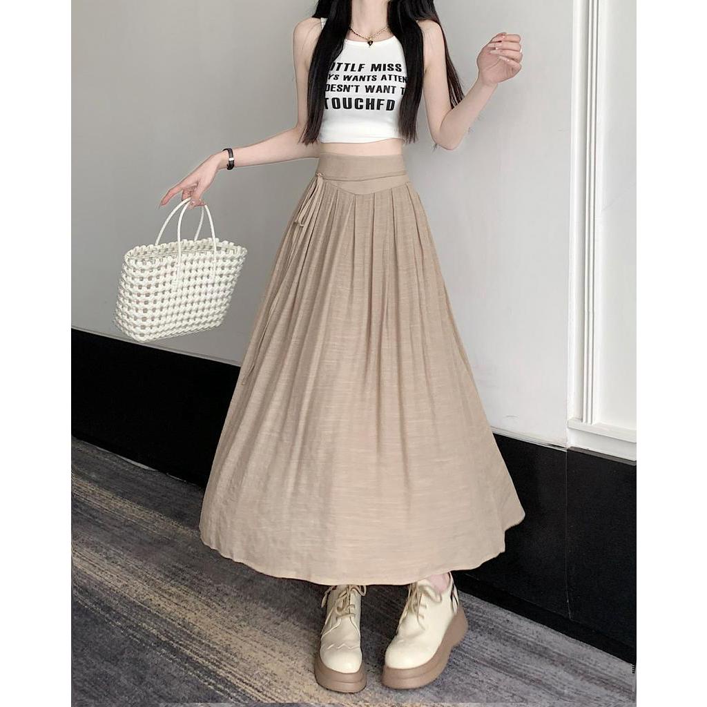 Chân Váy Thắt Dây Chữ a Lưng Cao Thời Trang Nữ Sành Điệu 63012