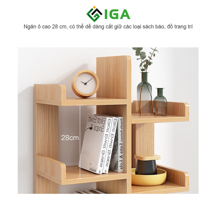 Giá sách IGA hình cây có hộc đừng đồ phong cách Nordic GP171