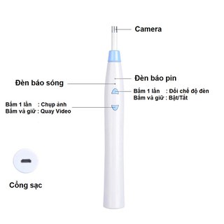 Camera nội soi tai mũi họng kết nối wifi độ phân giải HD F180 - Camera nội soi wifi cho điện thoại