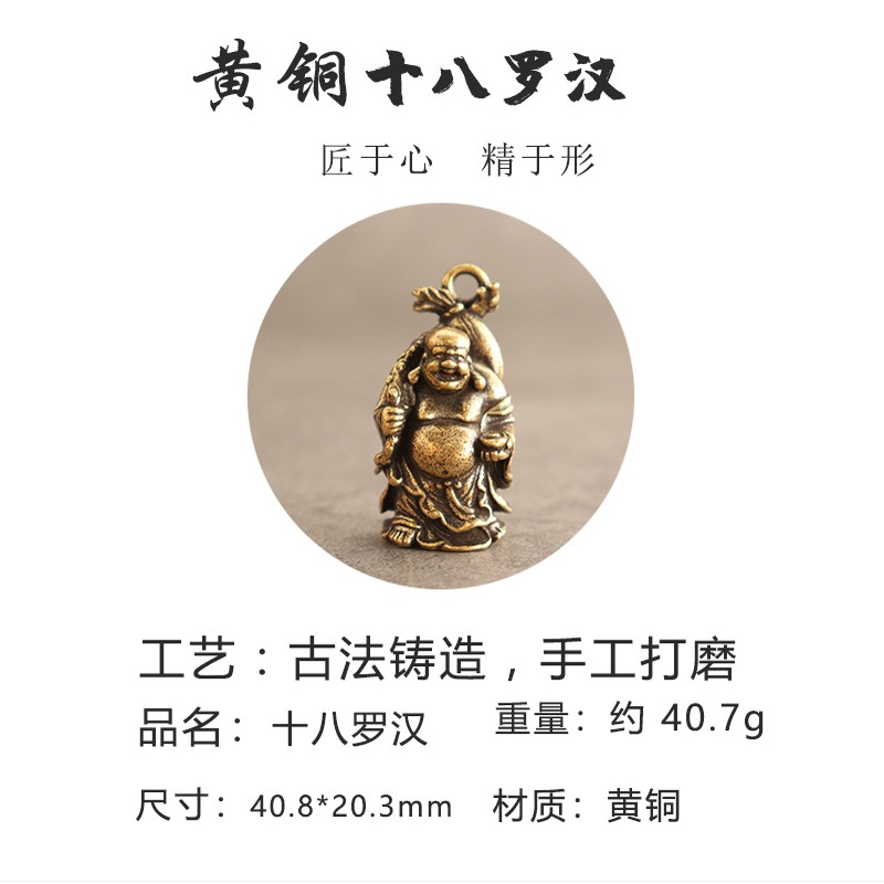 Mặt dây chuyền hình phật bằng đồng thau 18 kiểu cổ xưa