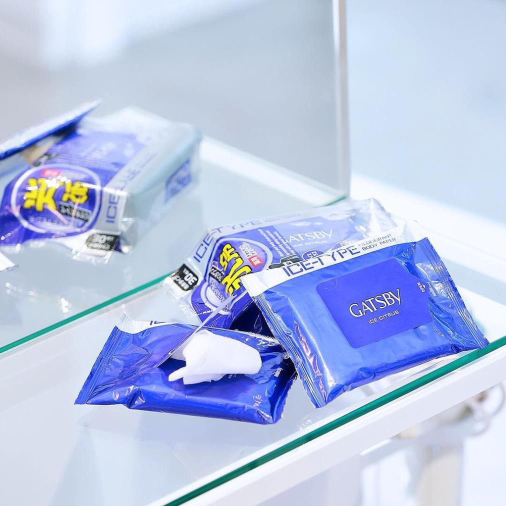 Khăn giấy ướt Gatsby khử mùi 30 tờ mùi chanhCHÍNH HÃNG Sản phẩm giúp giảm mùi khó chịu ở vùng sau tai và cổ