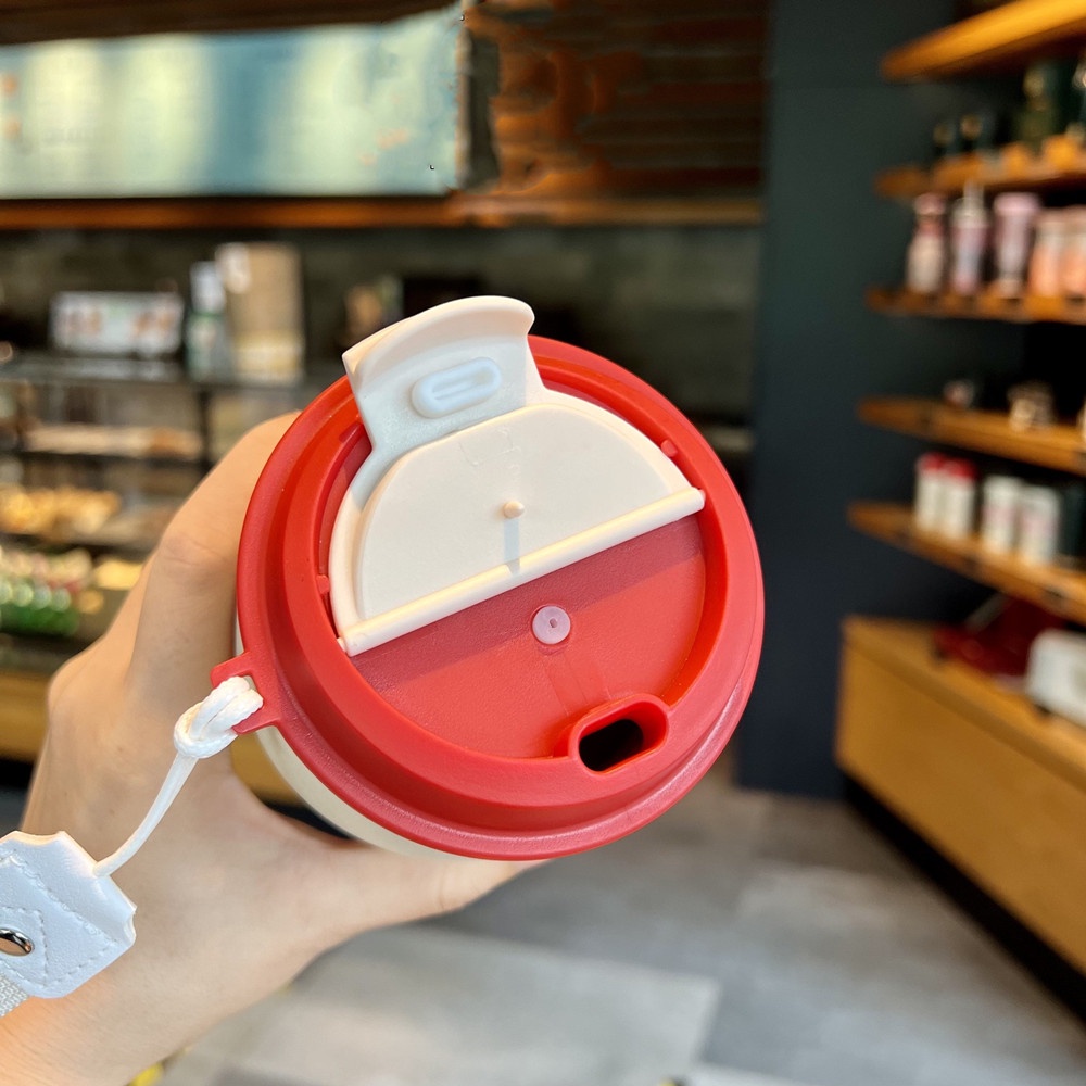 Bình Nước Giữ Nhiệt Hai Lớp 420ml/620ml Bằng Thép Không Gỉ Với Dây Đeo Thời Trang Dùng Khi Đi Du Lịch