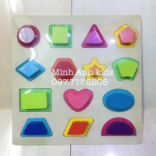 Đồ chơi gỗ Bảng nổi 3d hình khối