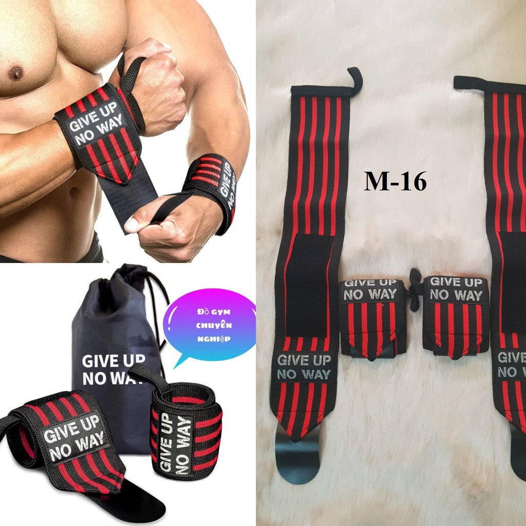 Dây quấn bảo vệ cổ tay tập gym thương hiệu Give Up No Way