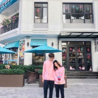 ÁO SWEATER BASIC PINK HỒNG TRƠN UNISEX