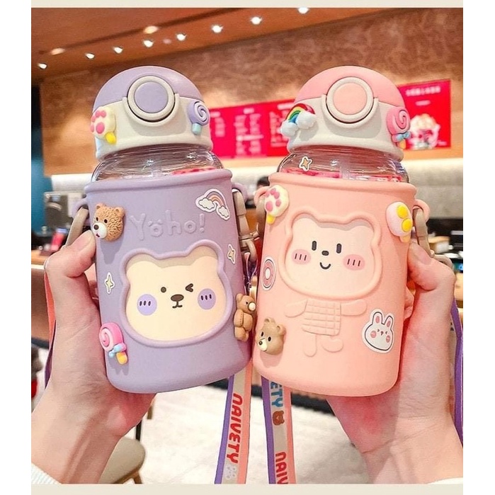 Bình đựng nước cho bé có túi xách siêu sinh