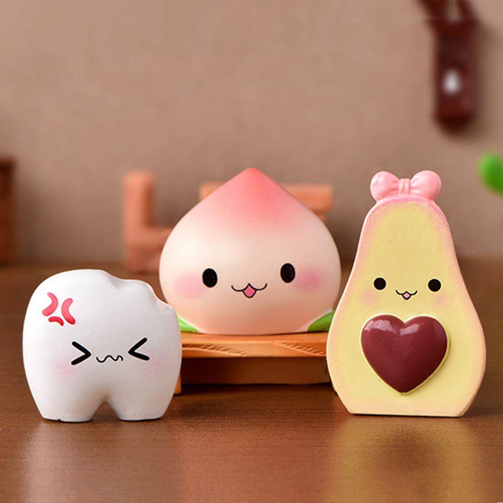 Mô Hình Trang Trí Bánh Kem Hình Trái Đào Hoạt Hình Dễ Thương DIY