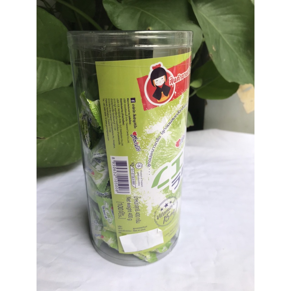 Kẹo Chanh Muối Hủ 400g Thái Lan Bổ Sung Vitamin C (Hủ 100 viên)
