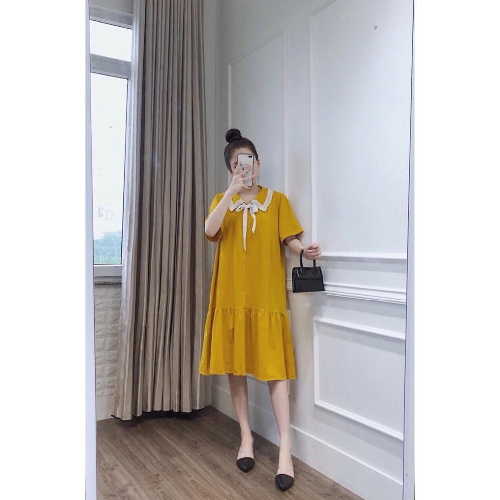 {FREE SHIP} ĐẦM CỔ NƠ 5 MÀU TRẺ TRUNG BIGSIZE 50-80kg (Tuỳ số đo) (Có video) 😘