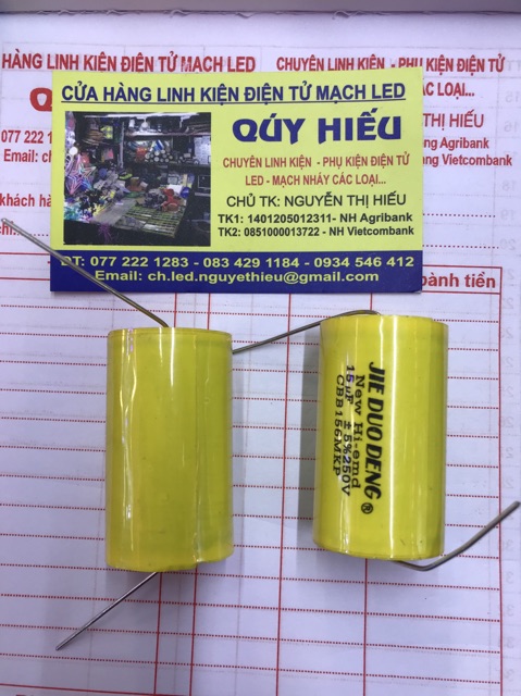 Tụ loa 15uf 250v loại tròn đẹp