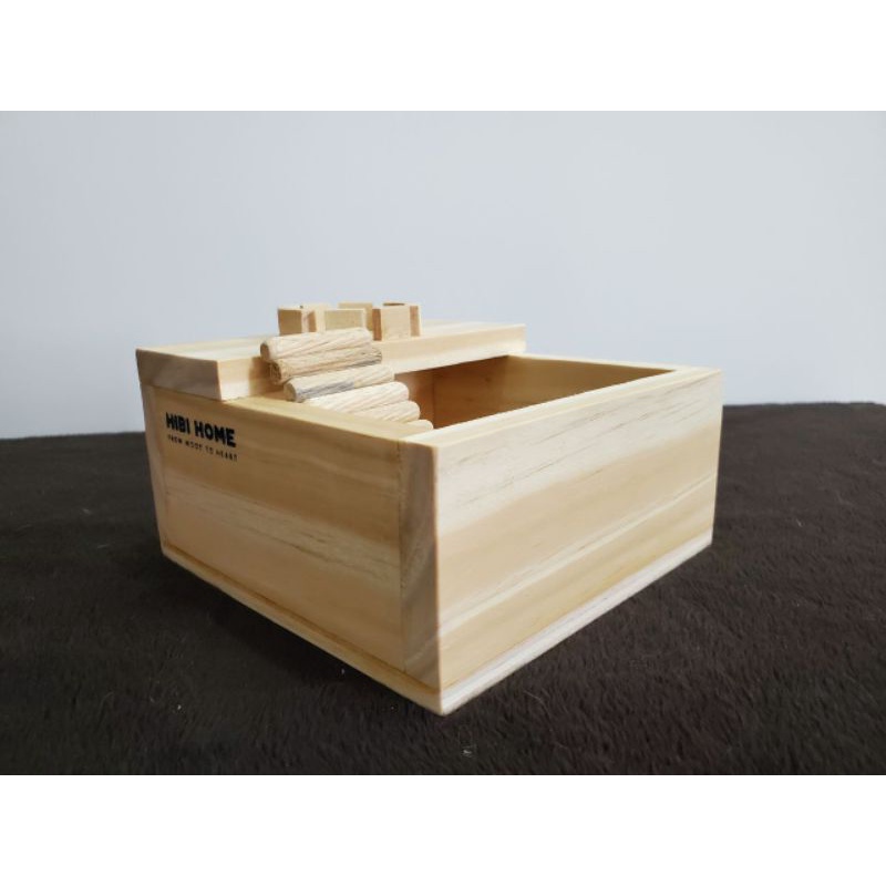 HiBi Home Mô Hình Nhà tắm Bồn tắm Cho Chuột Hamster Bằng Gỗ Chắc Chắn Bền Đẹp Size Nhỏ 15*15*7cm