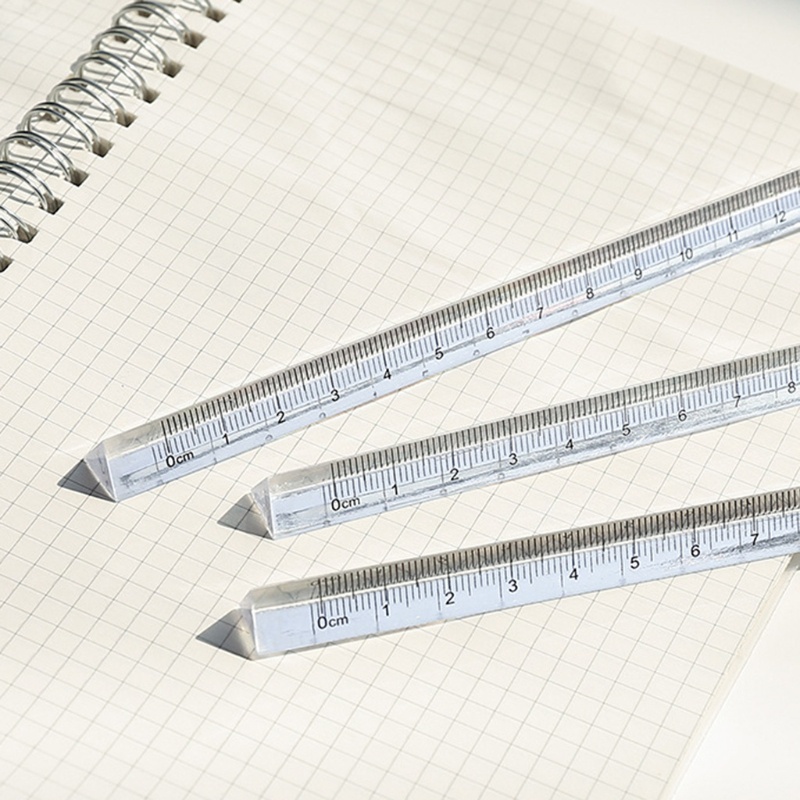 Thước Kẻ Thẳng 0-15cm Thiết Kế Trong Suốt Tiện Dụng