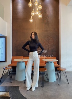 [Mã FATHANG5 giảm 10K đơn 50K] Áo crop tay dài cổ lọ