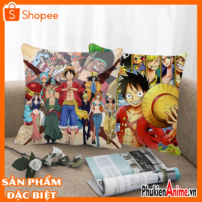 Shop Anime HCM - Áo gối, gối tựa lưng, gối sofa, bao gối 40x40 in hình Anime One Piece