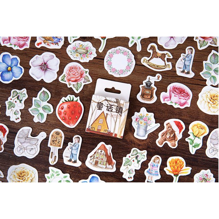 Bộ 46 Sticker Hàn Quốc Gia Đình dán trang trí E19