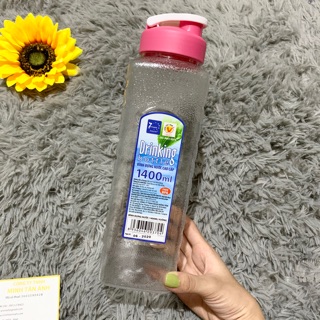 Bình Đựng Nước Nhựa Cao Cấp 1400Ml Vuông Đồng Tâm Mta-Mart An Toàn, Dễ Vệ Sinh