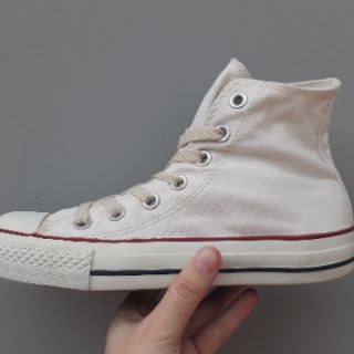 Giày converse secondhand màu trắng cổ cao