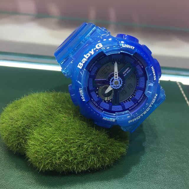 Đồng hồ nữ CASIO BABY-G BA-110JM-2A Dây nhựa xanh - Mặt điện tử kim