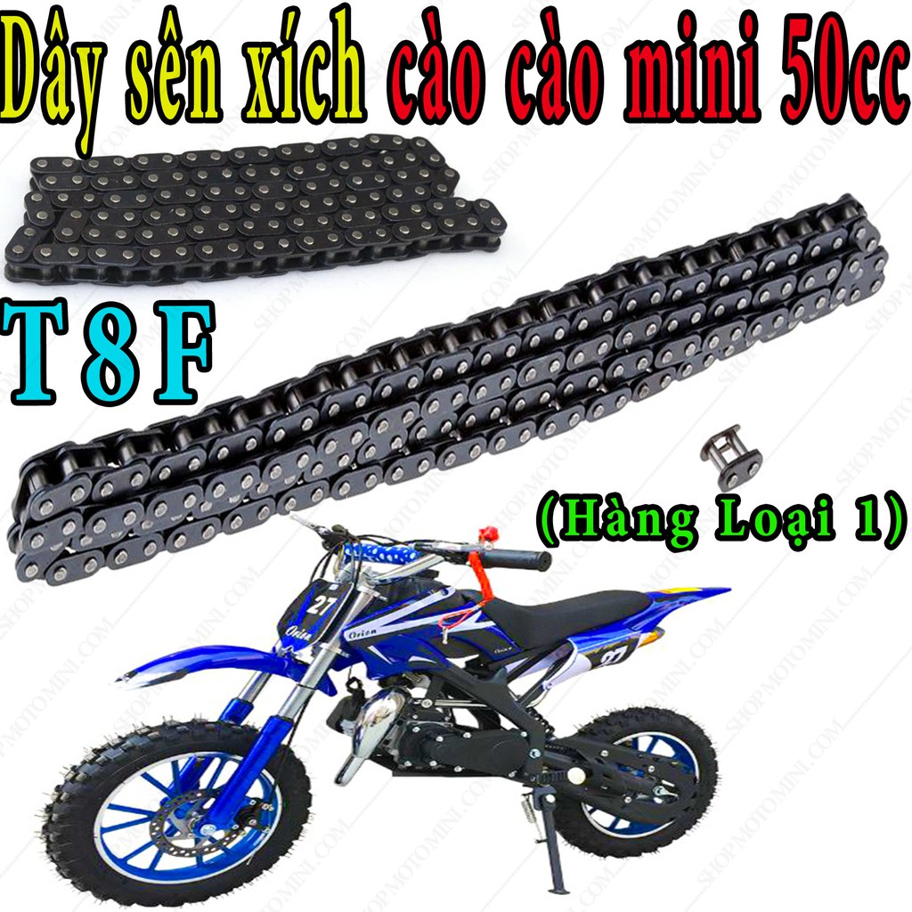 Dây sên T8F xe cào cào mini 50cc | Dây xích cao cao | xe máy cắt cỏ 2 thì 49cc