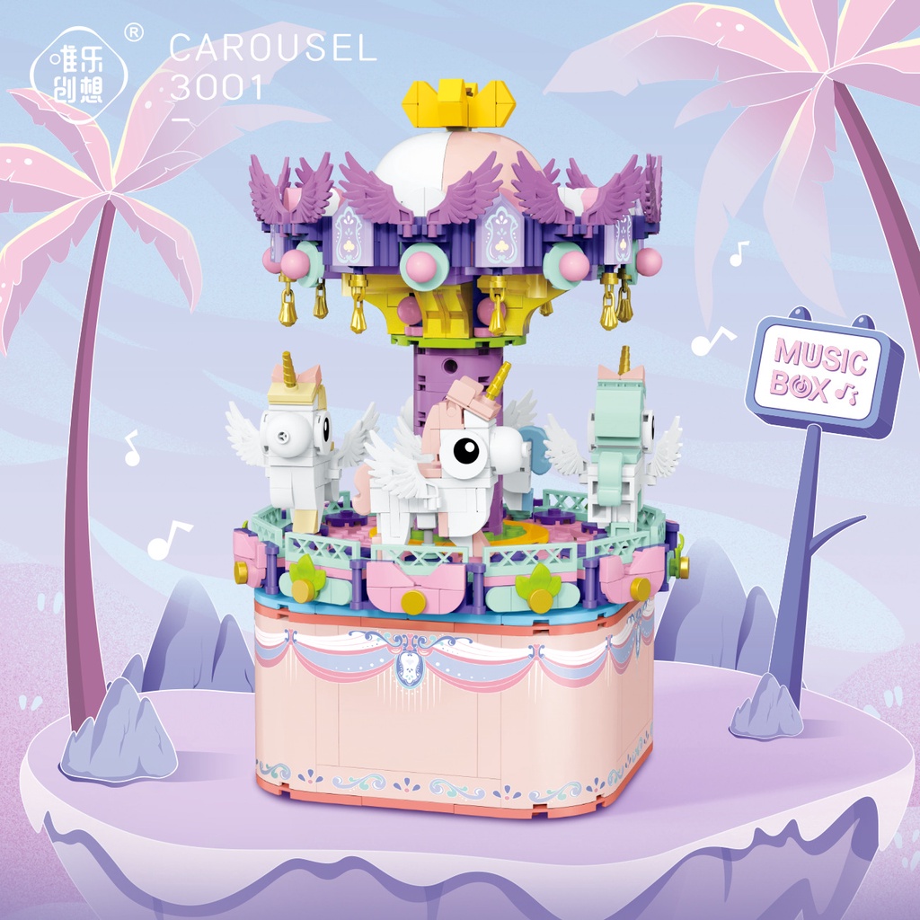 Bộ Đồ Chơi Lắp Ráp Xe Ngựa Gỗ 3001-3002