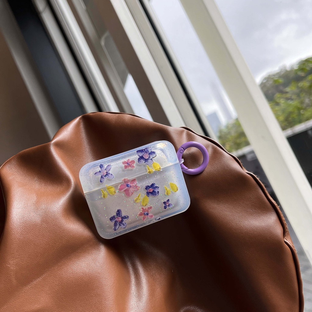 Vỏ Bảo Vệ Hộp Sạc Tai Nghe Airpods 3 Pro 2 3 Họa Tiết Hoạt Hình Hoa Và Vịt Dễ Thương Ốp