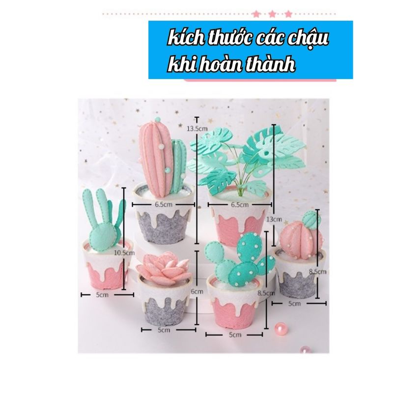 (HÀNG ORDER) Set nguyên vật liệu làm chậu sen đá handmade.