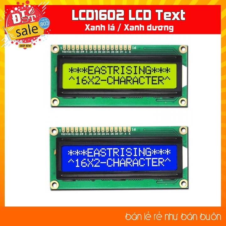 ✅[RẺ NHẤT VIỆT NAM] LCD1602 LCD Text Xanh lá/Xanh Dương