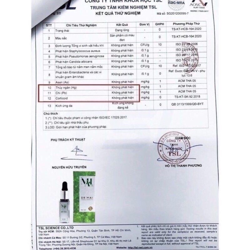Serum Dr Mai hết thâm, sạch mụn 5ml, dành cho làn da mụn[ Chính hãng]