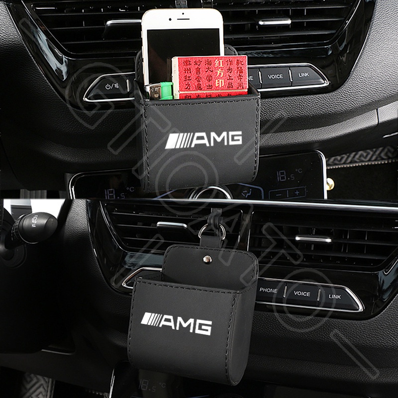 GTIOATO Cho AMG HộP ĐựNg Đồ TrêN Ô Tô Lỗ Thông Gió Ô Tô Hộp Đựng Điện Thoại Trên Oto Hộp Đựng Đồ Trên Xe Ô Tô Trang Trí NộI ThấT Ô Tô Cho Mercedes Benz W124 W204 C300 GLC300 W212 S500 Benz AMG W205 W203 E300 CLA AMG G63 W202 W207 GLB E200
