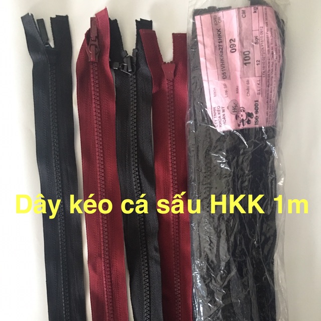 Dây kéo khoá cá sấu dài 1m HKK thay khoá áo chống nắng,áo khoác dài