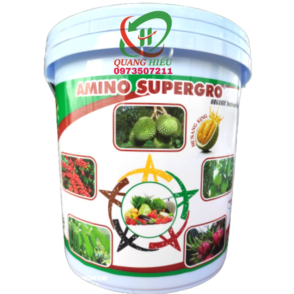 AMINO SUPERGRO Phân bón lá NK hưu cơ đậm đặc tưới nhỏ giọt  nhập khẩu 50gr