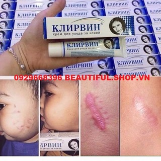 👍[100% Chính Hãng]  Kem mờ sẹo lồi, lõm, thâm sẹo trong Klirvin (Nga 100%)