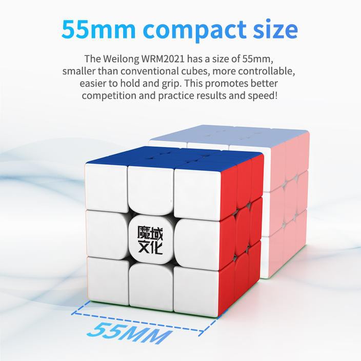 Rubik Moyu Wrm 2021 Maglev verision nhựa tím - tặng kèm đế kê