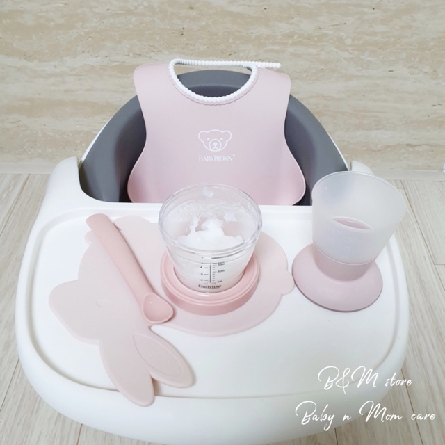 Set ăn dặm silicone Daily like thỏ Hồng Hàn Quốc