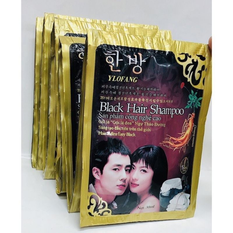 Dầu gội đen tóc Black hair shampoo gội là đen của Hàn quốc