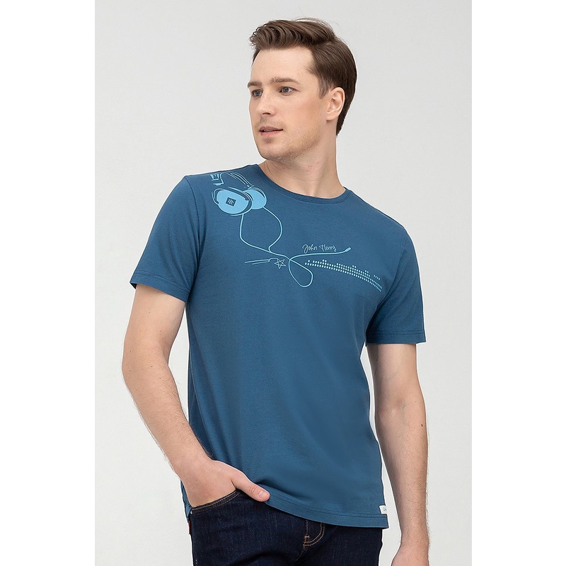 Áo thun nam in họa tiết , chuẩn form, sang trọng, thanh lịch John Henry - TS22SS12C-RGUS